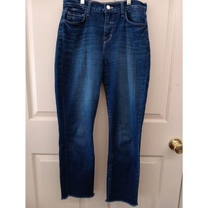 L’Agence Jeans Size 25 Cropped Slim Frisco Raw Hem Made In USA